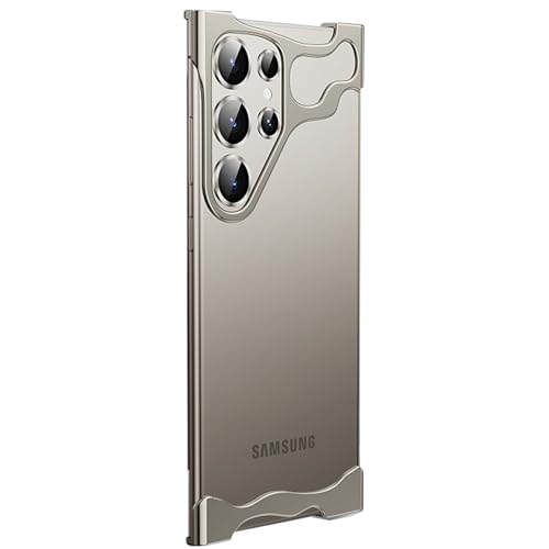 LOXO CASE Hülle für Samsung Galaxy S23 Ultra/S23 Plus/S23, Speziell Geformte Metall-Eckpolster-Anti-Fall-Handyhülle mit Kameraobjektivschutz, Minimalistischer Schutz,Titanium,S23 Plus von LOXO CASE