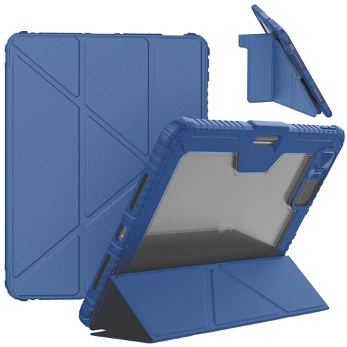 LOXO CASE Hülle für iPad Air 11-Zoll M2 (2024), Stoßfeste, Robuste Hülle mit Mehreren Winkeln, Verschiebbarer Kameraabdeckung und Stifthalter, Automatischer Schlaf-/Wachmodus,Blue von LOXO CASE