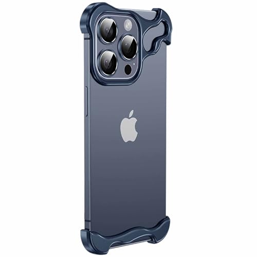 LOXO CASE Hülle für iPhone 13 Pro Max/13 Pro/13, Speziell Geformte Metalleckenpolsterung, Anti-Fall-Handyhülle mit Kameraobjektivschutz, Minimalistischer Schutz,Blue,13 Pro von LOXO CASE