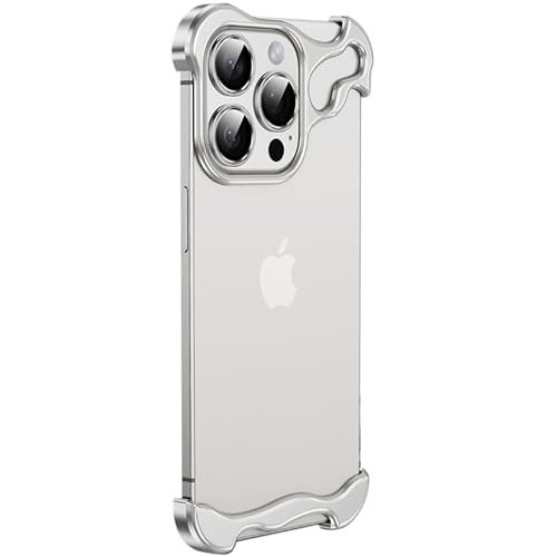 LOXO CASE Hülle für iPhone 15 Pro Max/15 Pro/15, Speziell Geformte Metalleckenpolsterung, Anti-Fall-Handyhülle mit Kameraobjektivschutz, Minimalistischer Schutz,Silver,15 Pro Max von LOXO CASE