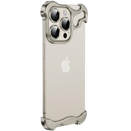 LOXO CASE Hülle für iPhone 15 Pro Max/15 Pro/15, Speziell Geformte Metalleckenpolsterung, Anti-Fall-Handyhülle mit Kameraobjektivschutz, Minimalistischer Schutz,Titanium,15 Pro Max von LOXO CASE