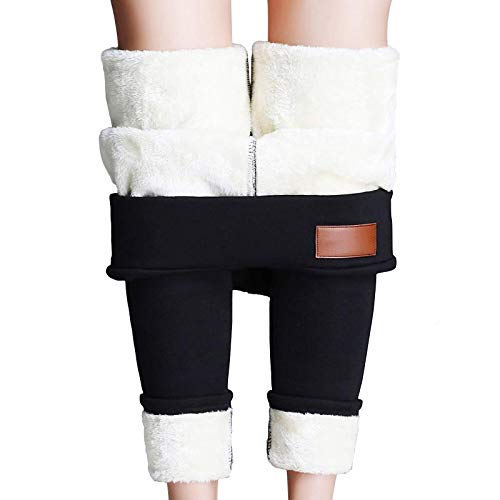 LQH -Damen Winter Warme Leggings Hohe Taille Fleece Gefütterte Leggings in Voller Länge Dehnbare Dicke Strumpfhose Thermohose,C,5XL von LQH