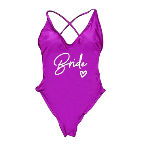 LQHYDMS Bikini Damen Gepolsterte Bademode Frauen Team Braut Einteilige Badeanzug Frau Sommer Badeanzug Bodysuit Bachelor Party Strandbekleidung-b067puwh-xxxl von LQHYDMS