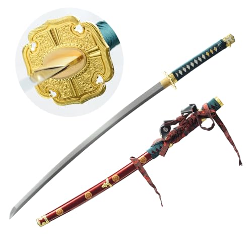 LQSMX sword 103cm Samurai-Schwert Katana/Scharf/Handgeschliffener hochmanganhaltiger Stahl/Sammelobjekt/Rollenspiel/Halloween/Kampfsportpraxis/Geschenk (Katana 3) von LQSMX sword