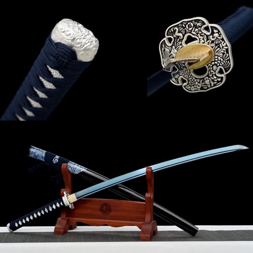 LQSMX sword 103cm Samuraischwert Sharp Katana Handgeschmiedeter Federstahl ，Sammlungen, Geschenke, Halloween, Rollenspiele, Kampfsportübungen von LQSMX sword