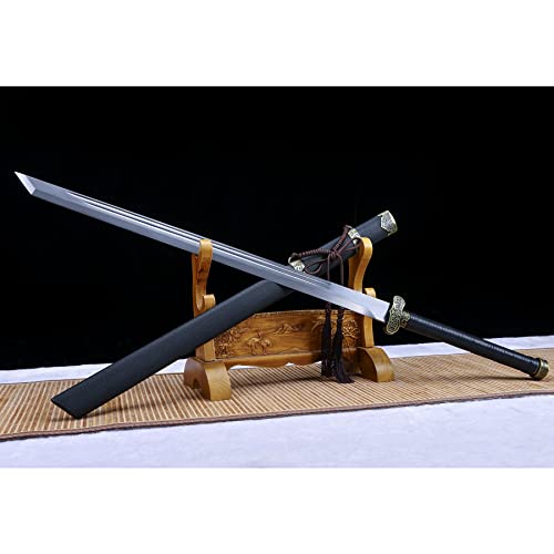 LQSMX sword 43.3 in Broadsword/scharf/Chinesisches Kampfsportmesser Katana Schwert echt Samuraischwert Handgeschmiedeter Manganstahl von LQSMX sword