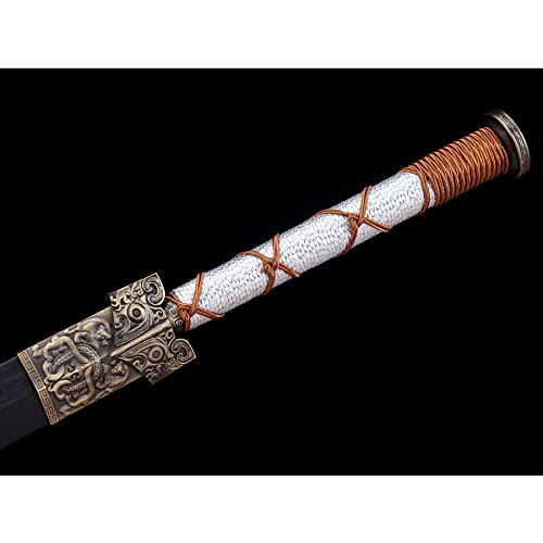 LQSMX sword Chinesisches Schwert/scharf/Katana Schwert Zweihändiges Schwert, Einhandschwert 42.5in Schwerter echte Waffen Handgeschmiedeter Manganstahl von LQSMX sword