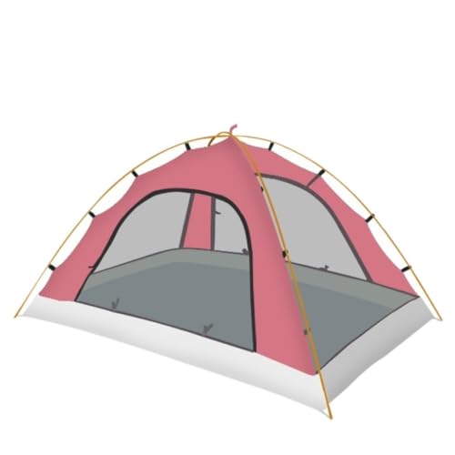 Tent for Camping Outdoor-Camping-Gaze-Sonnenschutz, Belüftungszelt, Camping, Insektensicheres Und Regensicheres Doppelzelt Zelte (Color : Red, Size : A) von LQVAIPT