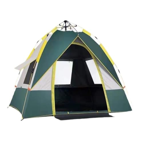 Tent for Camping Outdoor Zelt Camping Outdoor Camping Schnell Zu Öffnendes Zelt Verdicktes Sonnenschutz- Und Regenschutzzelt Tragbares Zelt Zelte (Color : Green, Size : E) von LQVAIPT