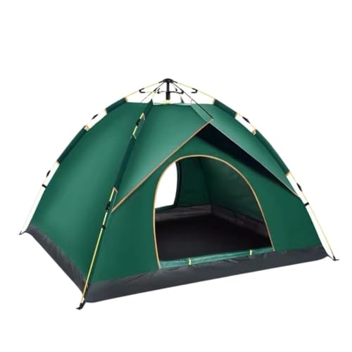 Tent for Camping Vollautomatisches, Nicht Aufzubauendes Zelt for Den Außenbereich, 3–4 Personen, Camping, Schnell Zu Öffnen, Park, Reisen, Verdunkelungszelt, Regenfest Zelte (Color : Green, Size : A von LQVAIPT