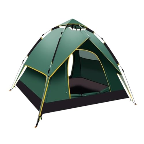 Tent for Camping Vollautomatisches Zelt Im Freien, Verdicktes, Regensicheres Doppelschichtzelt, Camping, Sonnen- Und Sturmfestes Zelt Zelte (Color : Green, Size : A) von LQVAIPT