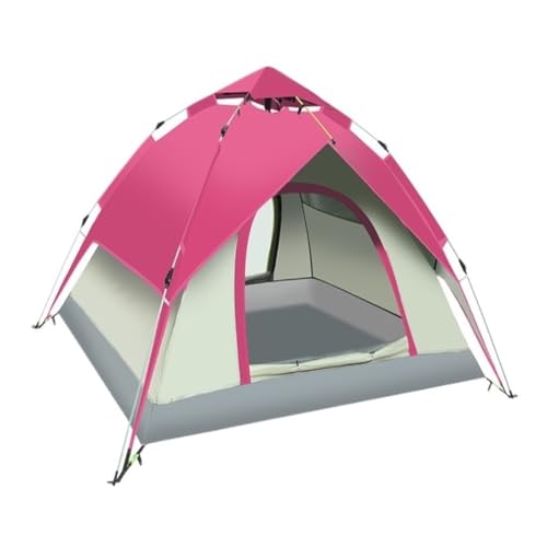 Tent for Camping Vollautomatisches Zelt Im Freien, Verdicktes, Regensicheres Doppelschichtzelt, Camping, Sonnen- Und Sturmfestes Zelt Zelte (Color : Red, Size : A) von LQVAIPT