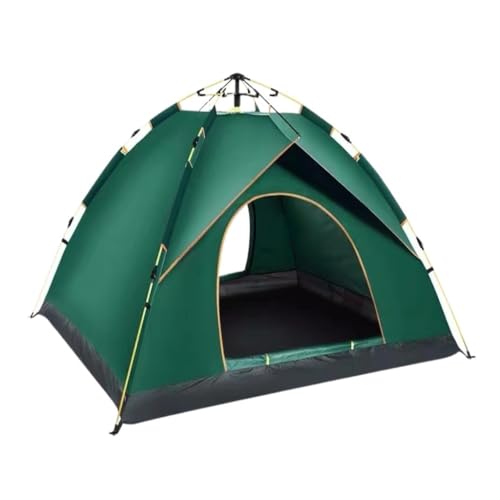 Tent for Camping Vollautomatisches Zeltfreies Zelt for Den Außenbereich, 3–4 Personen, Camping, Schnell Zu Öffnendes Zelt, Camping, Park, Reisen, Tragbares Zelt Zelte (Color : Green, Size : A) von LQVAIPT