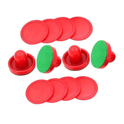 LRXIYODE 2 Sets Selbstklebender Flusenersatz Tischhockey Pad Ersatz Eishockey Ersatz Pusher Flusenpads Für Pusher Flusenaufkleber Für Flusenflicken Für Rot von LRXIYODE
