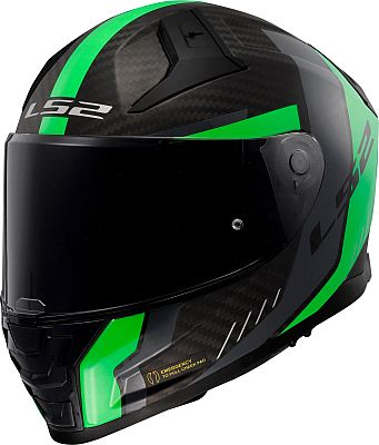 LS2 FF811 Vector II Carbon Grid, Integralhelm - Matt Schwarz/Neon-Grün - XXL von LS2