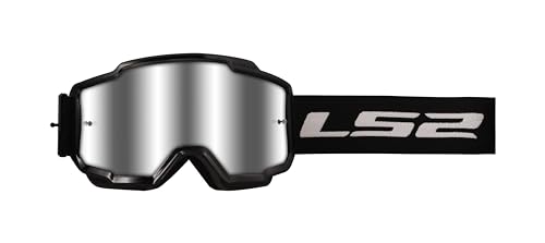 LS2 MX Brille Charger Black With, Mirror Silver Linse von LS2
