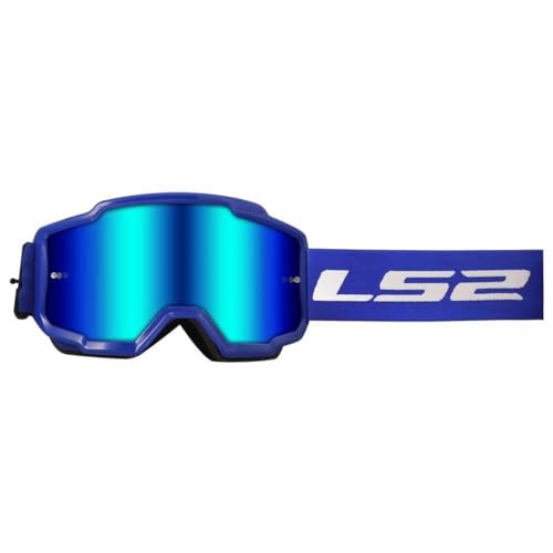 LS2 MX Charger Brille Blue With, Mirror Blue Linse von LS2