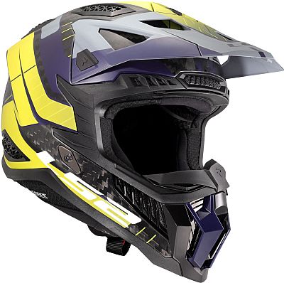 LS2 MX703 X-Force Galuo, Motocrosshelm - Schwarz/Neon-Gelb/Grau - L von LS2