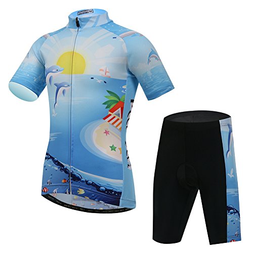 LSERVER-Kinder Radtrikot-Set (Fahrrad Trikot Kurzarm + Radhose) von LSERVER