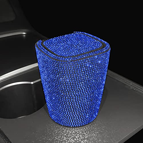 Diamant Auto Aschenbecher, Glitzer Auto Aschenbecher mit Deckel und LED-Leuchten Tragbare Zigarette Aschenbecher Halter Tasse Bling Kristall Aschenbecher für Frauen Auto Zuhause Büro-9cmx7.5cmx7.5cm von LSGGTIM