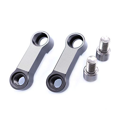 LSGGTIM Spiegelverlängerung Motorrad M10/10mm, 2 Stück Motorrad Rückspiegel Halterung Riser Mount Extender Aluminium CNC Motorrad Spiegel Verlängerungen Adapter Extender mit Gewindebolzen von LSGGTIM