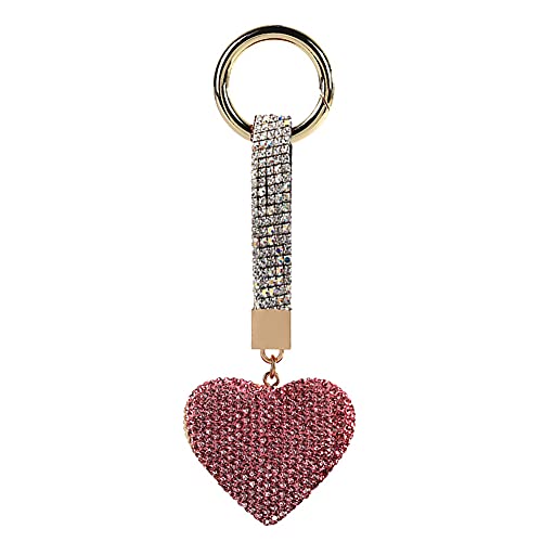 Strass Herz Schlüsselanhänger, Liebe Herz Keychain Glitzer Kristall Autoschlüssel Anhänger Herzförmiger Schlüsselanhänger Frauen Bling Schlüsselbund Kristallstrass Schlüsselringe für Frauen Mädchen von LSGGTIM
