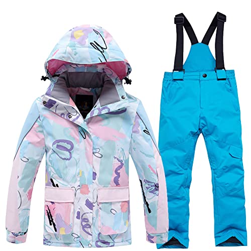 LSHDCER Mädchen Skianzug Kinder Schneeanzug mit Kapuze Warme Jungen Verdicken Skifahren Snowsuit Wasserdicht Winddicht Skijacke & Skihose, Bildfarbe C, 122-128 LSHDCER Mädchen Skianzug Kinder Schneeanzug mit Kapuze Warme Jungen Verdicken Skifahren Snowsuit Wasserdicht Winddicht Skijacke & Skihose, Bildfarbe C, 122-128 von LSHDCER