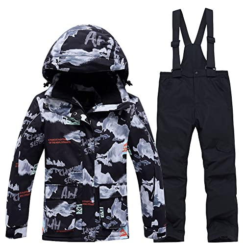 LSHDCER Mädchen Skianzug Kinder Schneeanzug mit Kapuze Warme Jungen Verdicken Skifahren Snowsuit Wasserdicht Winddicht Skijacke & Skihose, Bildfarbe P, 152 LSHDCER Mädchen Skianzug Kinder Schneeanzug mit Kapuze Warme Jungen Verdicken Skifahren Snowsuit Wasserdicht Winddicht Skijacke & Skihose, Bildfarbe P, 152 von LSHDCER