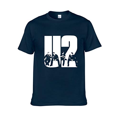 LSJTZ Rockband U2 Persönlichkeit Druck kurzärmeliges Baumwoll Bequeme lose eine Vielzahl von Farben,5,XXL von LSJTZ