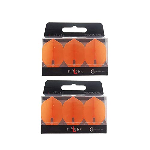 L-Style Dart Flights: L1 PRO Standardform - für Soft Tip und Steel Tip Darts - Orange von LSTYLE