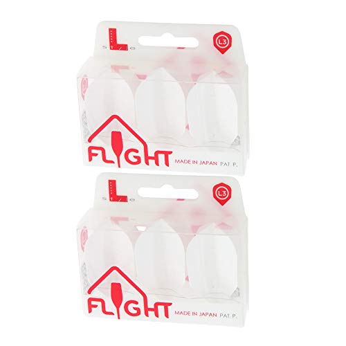 LSTYLE Dart Flights: L3 EZ Form (Small Standard) – 2er-Pack – Universal – für weiche Spitze und Stahlspitze – Weiß von LSTYLE