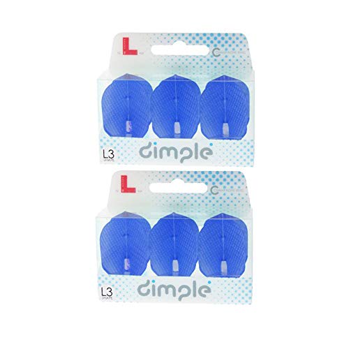 LSTYLE Dart Flights: L3 PRO Dimple Shape - für Soft Tip und Steel Tip Darts - Blau 2er-Pack von LSTYLE