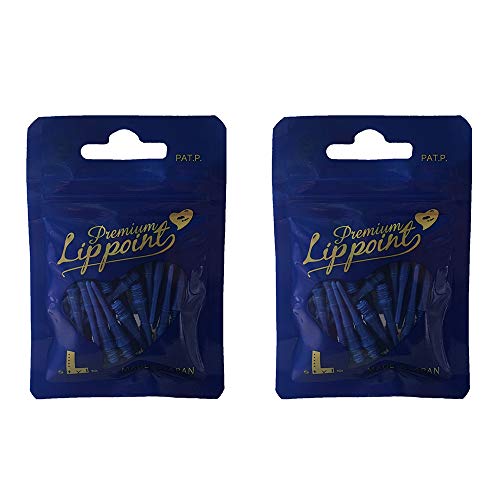 LSTYLE Dartspitzen: Premium Lippoint – Dartspitzen mit weicher Spitze – 2BA Gewinde – Blau, 2er-Pack von LSTYLE