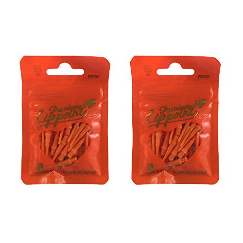 LSTYLE Dartspitzen: Premium Lippoint – 2er-Pack – 2BA Standardgewinde Soft Tip Dart Points – Orange von LSTYLE