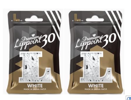 LSTYLE Dartspitzen: Premium Lippoint 30 – extra lang – weiche Spitzen – 2BA Standardgewinde – Weiß 2er-Pack von LSTYLE