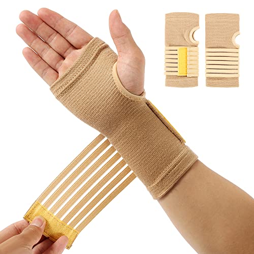 LTLCLZ 2Stück Elastische Bandage Handgelenkschutz Unterstützung Arthritis Verstauchung Band Karpalschutz Handstütze Zubehör Sport Sicherheit Armband von LTLCLZ