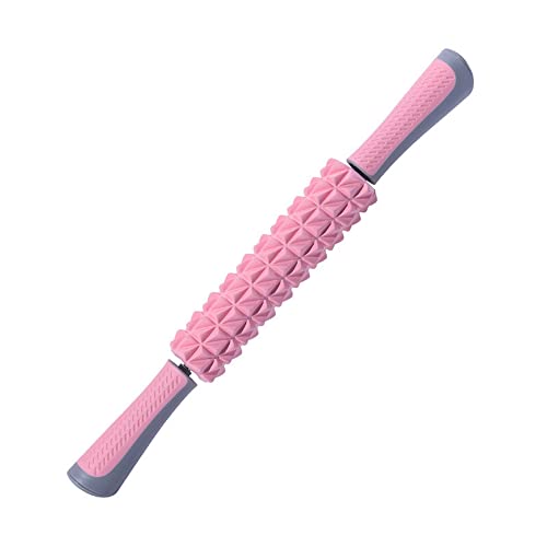 LTLCLZ Muscle Roller Stick Muskelmassage Entspannung Schmerzen Lindern Massagegerät Fitness Faszienstab Yoga Foam Roller Massagestab,Rosa,46CM von LTLCLZ