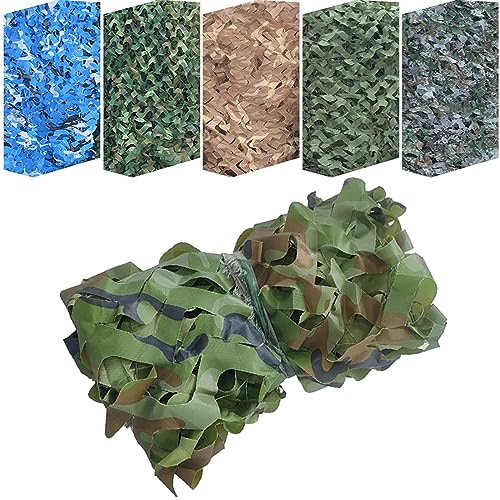 LTSRLL Armee Tarnung Net Doppellagige Camouflage Netz Für Verdeckungsvorhang, Pool-Party-Dekoration, 1,5 X 1 M/ 1,5 X 4 M/ 1,5 X 10 M/ 3 X 4 M/ 6 X 6 M (Color : Green, Size : 3x4m/9.8x13.2ft) von LTSRLL