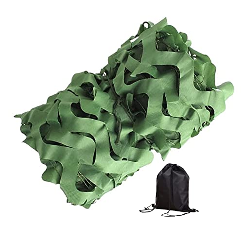 LTSRLL Camouflage Netz Tarnnetz Wasserdicht/Sonnenschutz Tarnung Camo Net Für Camping, Party, Dekoration, Verdeckung, Sichtschutz, Militär, Erhältlich (Color : Green, Size : 2x2.5M von LTSRLL