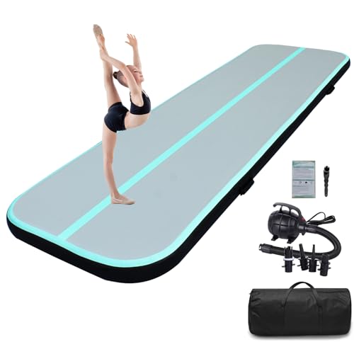 Air Matte Track, Gymnastikmatte 3/4/5/6m Turnmatte Aufblasbar Tumbling Matten mit Pumpe Trainingsmatte Fitnessmatte Yogamatte für Zuhause Outdoor von LUBAKED