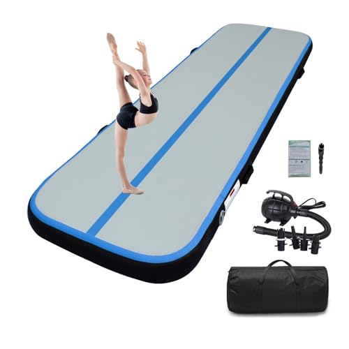 Air Matte Track, Gymnastikmatte 3/4/5/6m Turnmatte Aufblasbar Tumbling Matten mit Pumpe Trainingsmatte Fitnessmatte Yogamatte für Zuhause Outdoor von LUBAKED