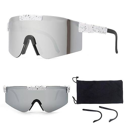 LUBOXIN Schnelle Brille Rave Fahrradbrille Sonnenbrille Herren Damen Polarisierte Sonnenbrille Sport Schutzbrille für Outdoor-Sportarten wie Radfahren, Laufen, Skifahren, Golf, Wandern(Grau) von LUBOXIN