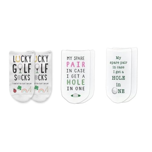 LUCKKY Lucky Golf Socks-2023, Glückliche Golfsocken, Lustige Golfsocken, Lucky Classic Golfsocken, Golf Sportsocken für Herren Damen (3 Paar) von LUCKKY