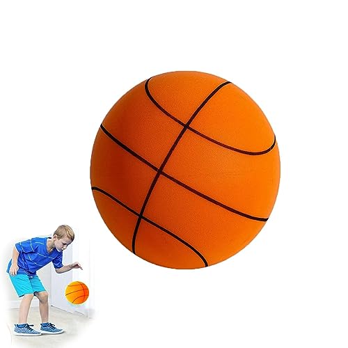 Silent-Basketball für Kinder im Innenbereich, Handleshh Silent Basketball, Leiser Basketball, Indoor-Training-Schaumstoffball (18CM, Orange) von LUCKKY