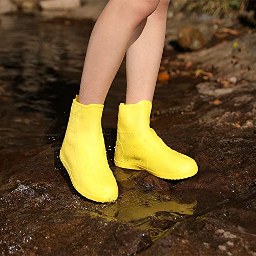 LUMoony 1 Paar Schuh-Überzieher Portable Silicone Rain Overshoes for Rain wasserdichte rutschfeste Regen-Schuhe Regen Überschuhe Wiederverwendbare Unisex Schuh Schützer für Frauen Männer von LUMoony