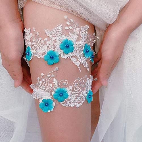 LUMoony Braut Strumpfband Elastisch Sexy Leggings Geeignet für Frauen Braut Oberschenkel Ring Bridal Leg Garter 1 Paar von LUMoony