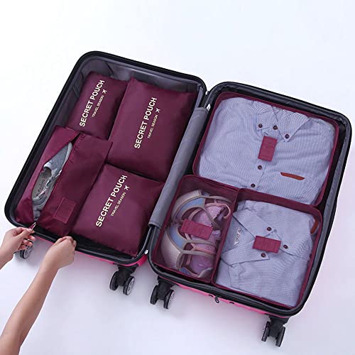 LUMoony Koffer Organizer Set 8-teilig Organisatoren enthalten wasserdichte Schuh-Aufbewahrungsbeutel Bequeme Kompressions Beutel für Reisen Multifunktionale Koffer Organizer Set wasserdichte von LUMoony