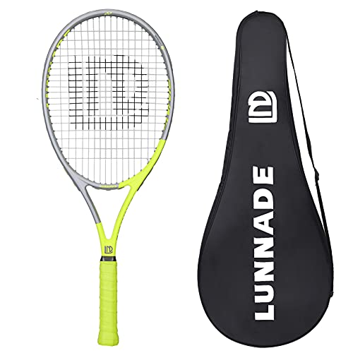 LUNNADE Tennisschläger für Erwachsene, 27 Zoll Leicht Tennisschläger mit Hülle, Geeignet für Damen Herren Anfänger und Fortgeschrittene von LUNNADE