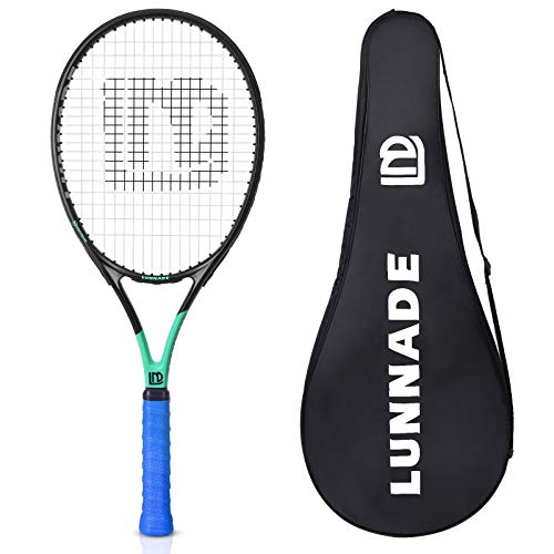 LUNNADE Tennisschläger für Erwachsene, 68 cm, langlebig, leicht, vorbespannt und regrip, geeignet für Anfänger bis Fortgeschrittene von LUNNADE