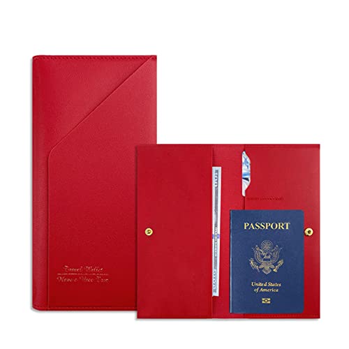 LUOFENG PU-Leder-Passhülle für Kartendokumente, Reisebrieftasche, einfache Damen- und Herren-Reisepasshülle von LUOFENG